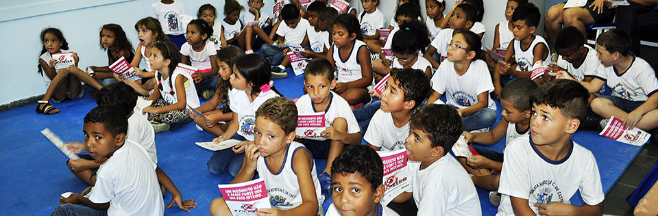 Capa da notícia: Marinha dá palestra sobre Aedes nas escolas