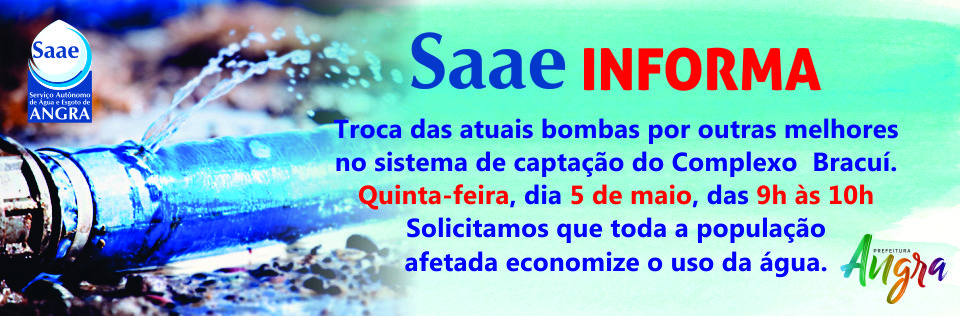 Capa da notícia: O SAAE INFORMA