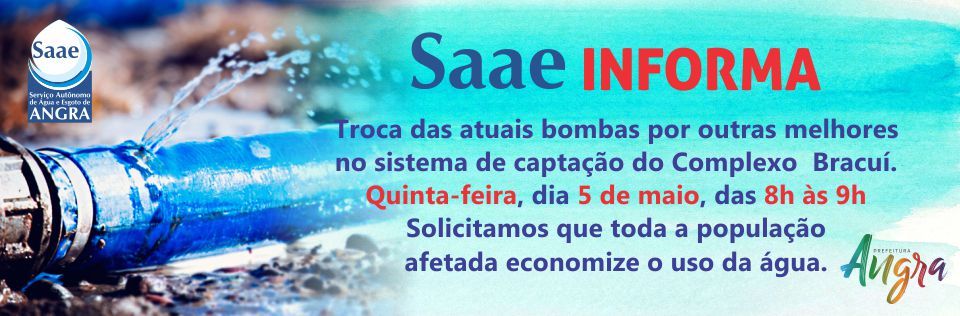 Capa da notícia: O SAAE INFORMA: