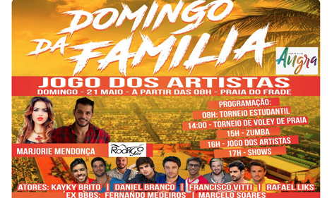 Capa da notícia: Domingo da Família vai agitar o Frade no dia 21