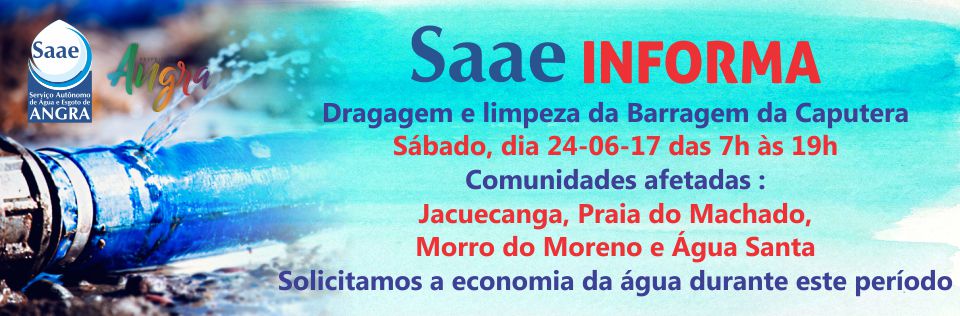 Capa da notícia: SAAE realiza manutenção na Barragem da Caputera