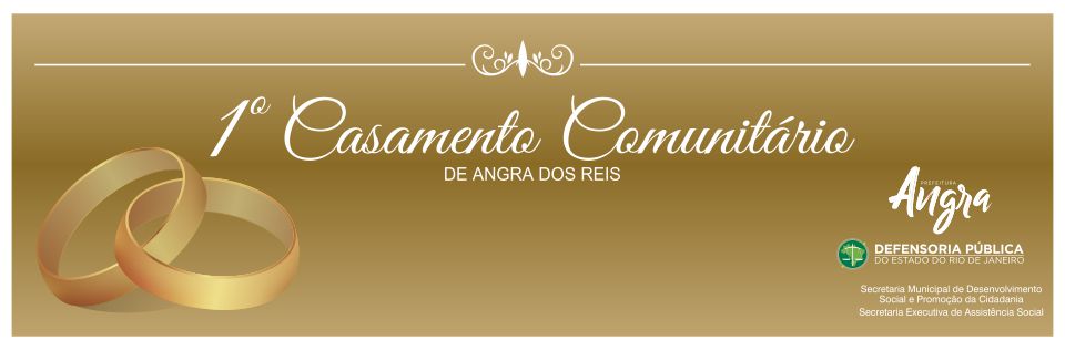 Capa da notícia: Prefeitura vai realizar 1º casamento comunitário de Angra