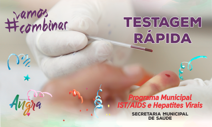Capa da notícia: Teste rápido de detecção do HIV no carnaval