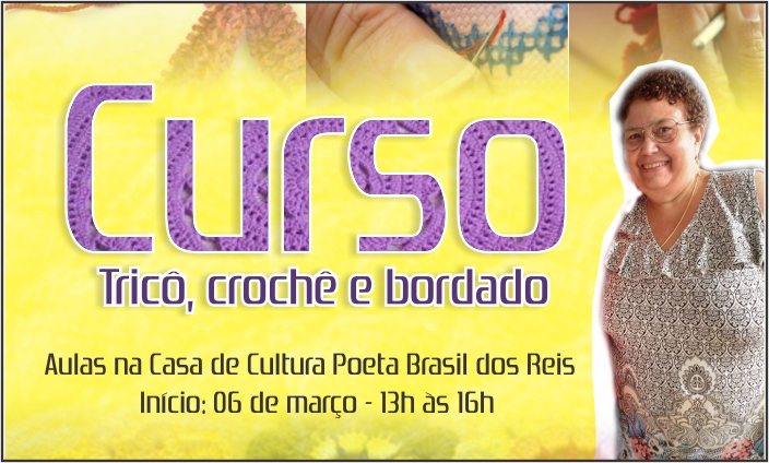Capa da notícia: Cursos gratuitos de tricô, crochê e bordado