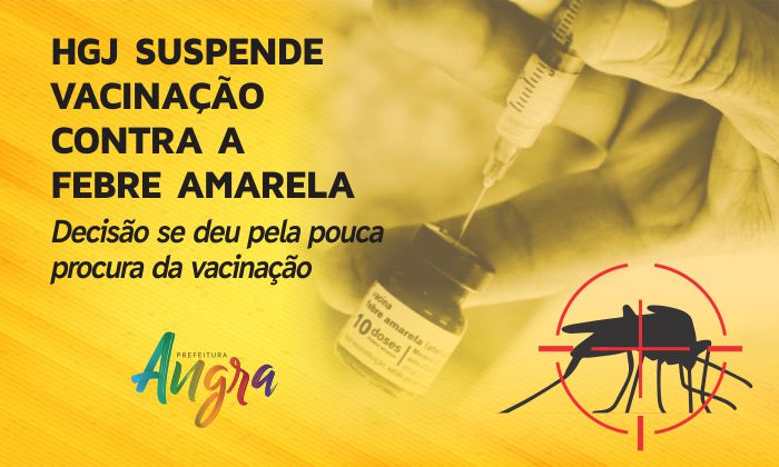 Capa da notícia: HGJ suspende vacinação contra a febre amarela