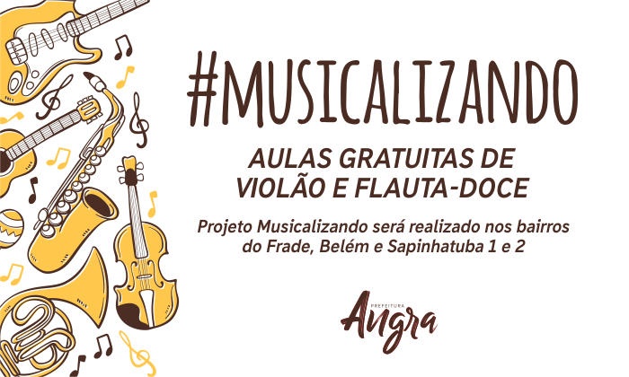 Capa da notícia: Aulas gratuitas de violão e flauta-doce