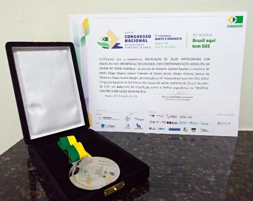 Capa da notícia: Saúde é premiada por atuação no combate  à febre amarela