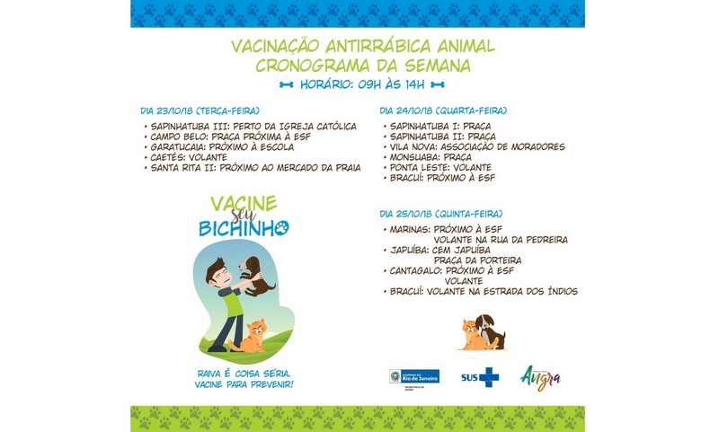 Capa da notícia: Continua a campanha de vacinação antirrábica em Angra