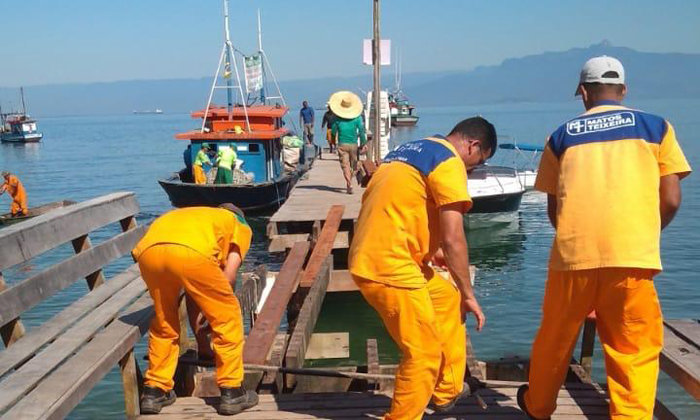 Capa da notícia: Prefeitura reforma cais de Araçatiba, na Ilha Grande
