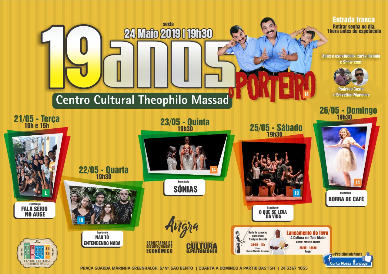 Capa da notícia: Maio marca os 19 anos do Centro Cultural Theophilo Massad