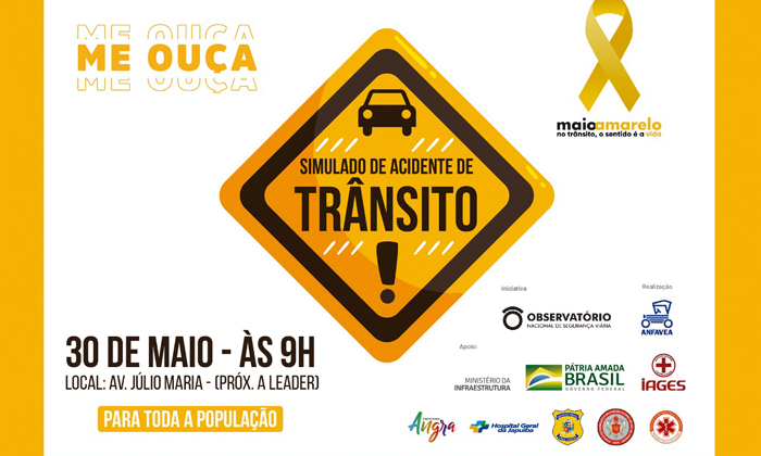 Capa da notícia: Simulado de acidente encerra a programação do Maio Amarelo