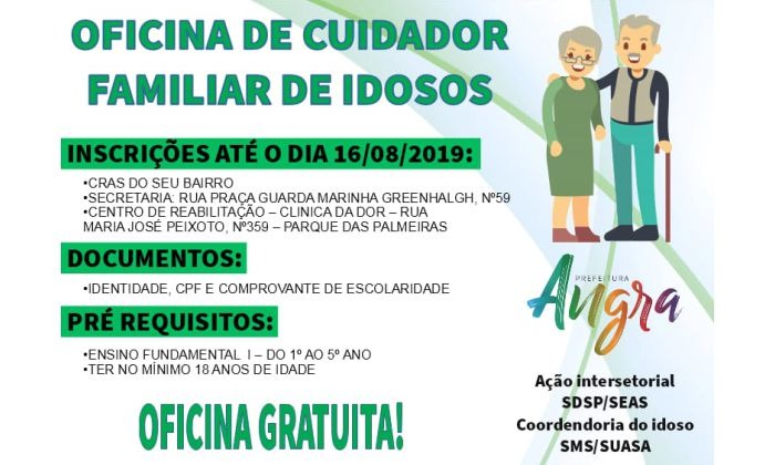 Capa da notícia: Oficina de Cuidador de Idosos amplia público-alvo