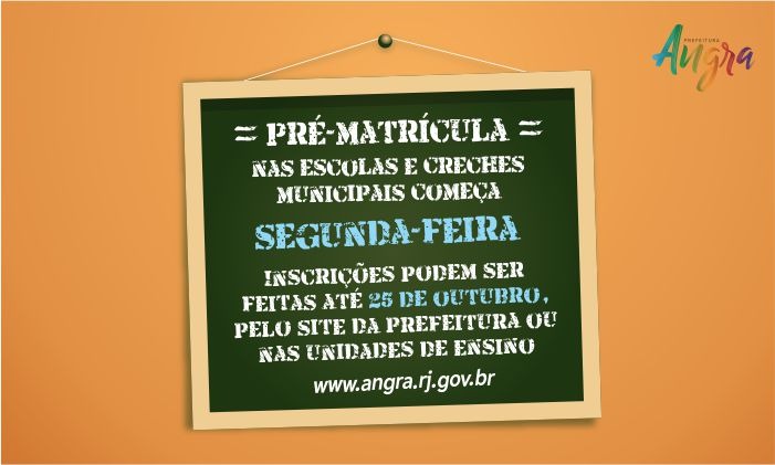 Capa da notícia: Pré-matrícula em escolas e creches começa na segunda-feira