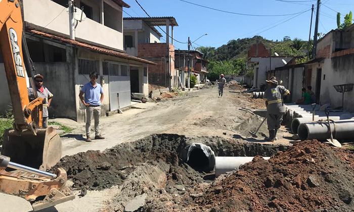 Capa da notícia: Belém e Gamboa recebem obras  de drenagem e pavimentação