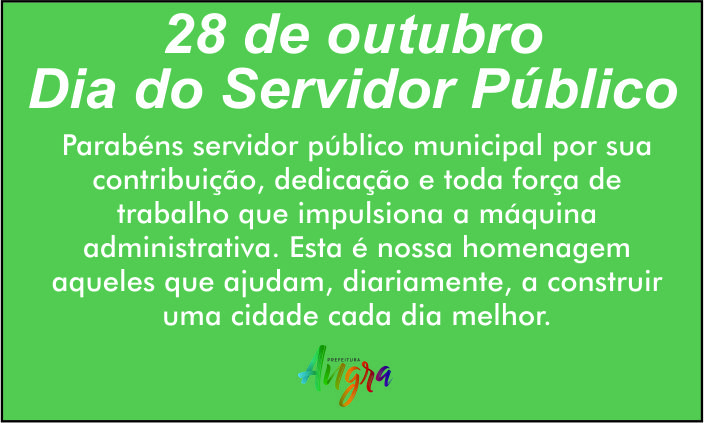 Capa da notícia: 28 de outubro Dia do Servidor Público