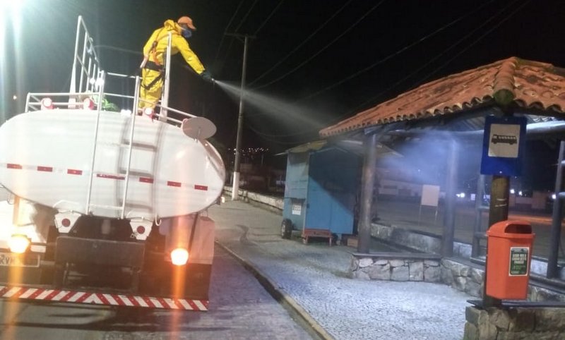 Capa da notícia: Prefeitura de Angra segue desinfectando a cidade