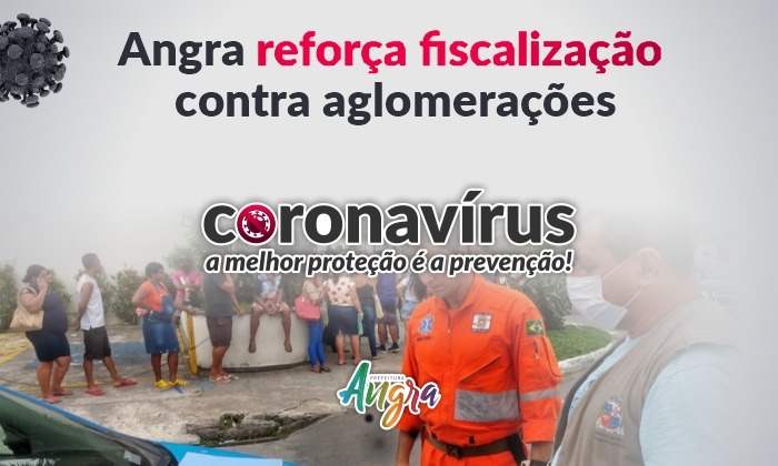 Capa da notícia: Angra reforça fiscalização contra aglomerações