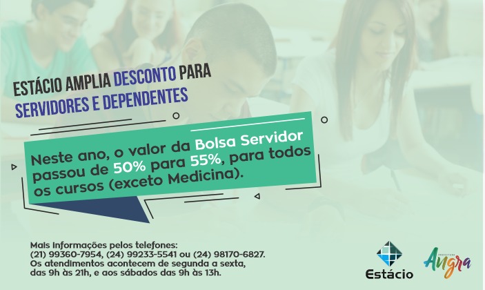 Capa da notícia: Estácio de Sá aumenta desconto para servidores