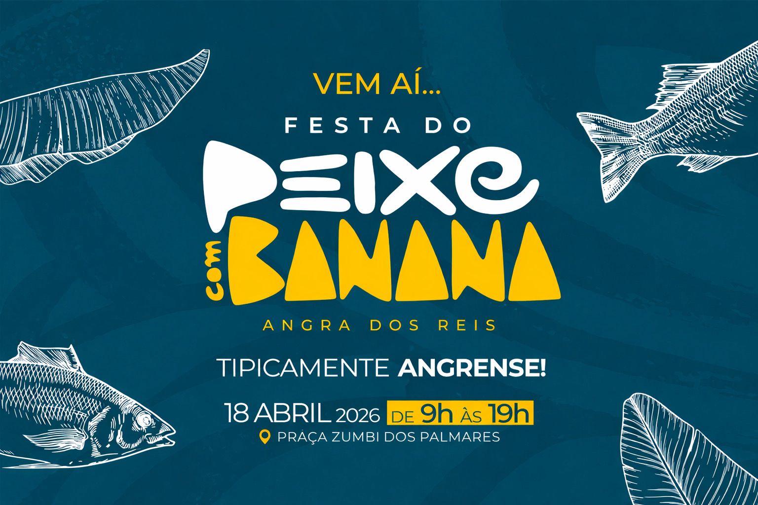 Capa da notícia: Gastronomia e cultura se encontram na 1ª Festa do Peixe com Banana de Angra